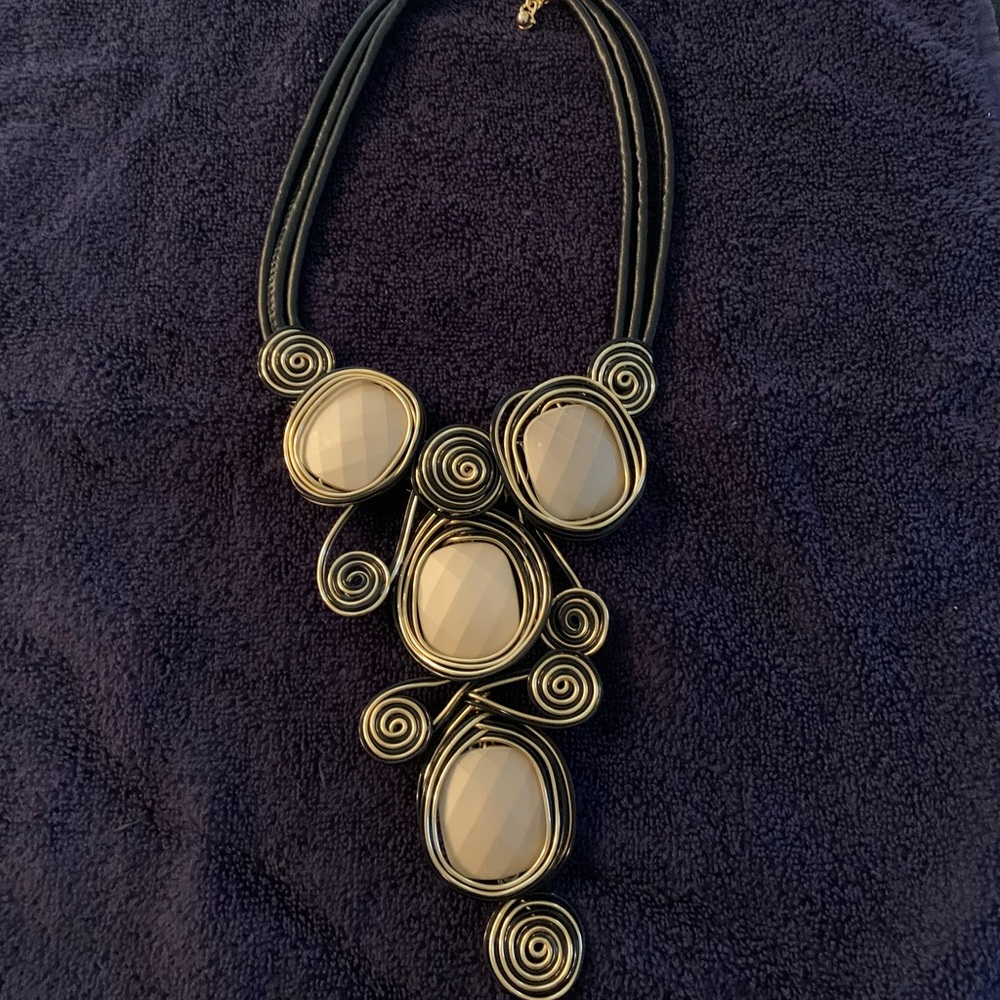 Chunky Metal Swirl Necklace